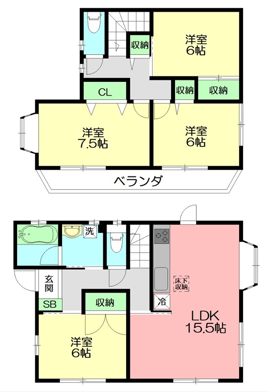 南矢名貸家 間取り