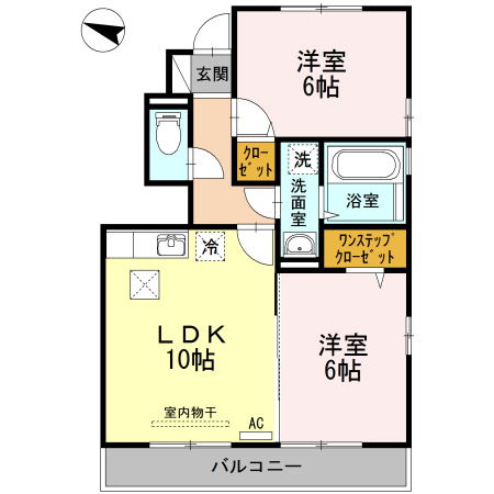 ロイヤルクレスト Ⅲ 103号室 間取り