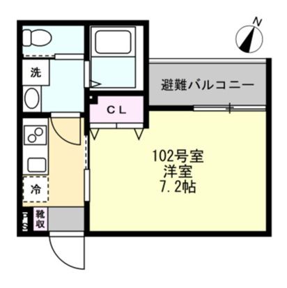(仮称)辻堂元町アパート 102号室 間取り