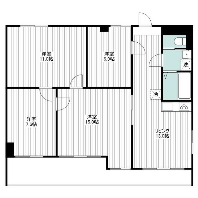 クエスタ・デ・ラモスⅠ 2EF号室 間取り