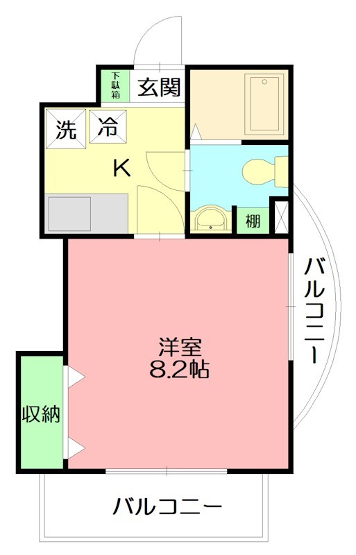 エクセル東海 101号室 間取り