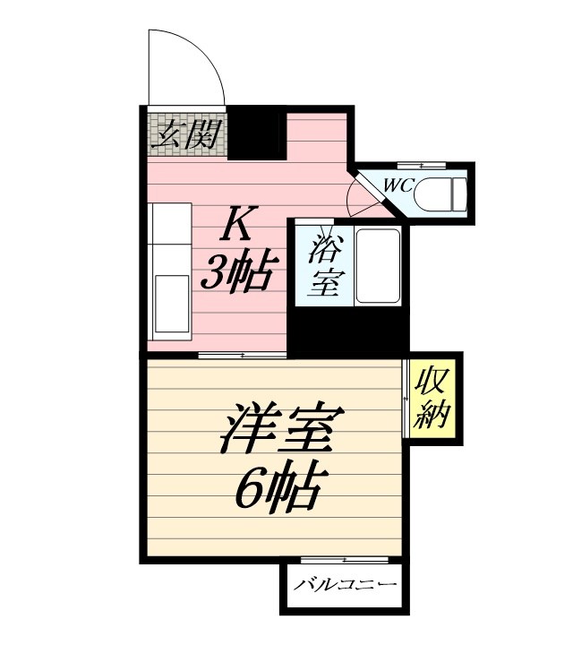 エクレールK鶴巻  202号室 間取り