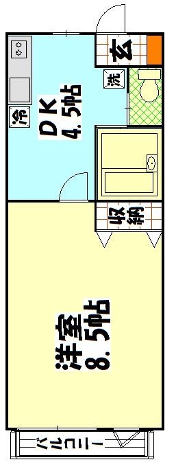 クラウンハイツ2  間取り