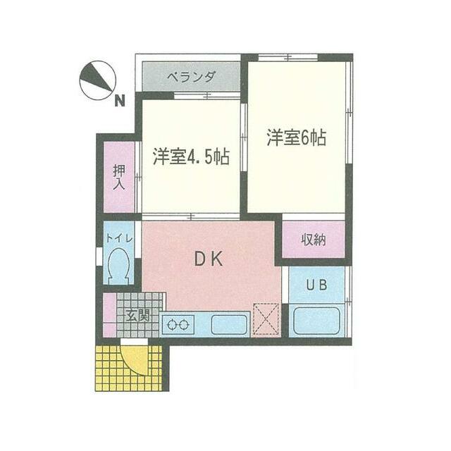 宝荘 205号室 間取り