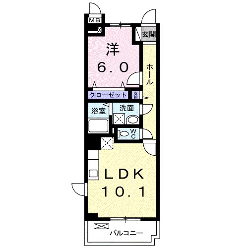 ドミール堤 205号室 間取り