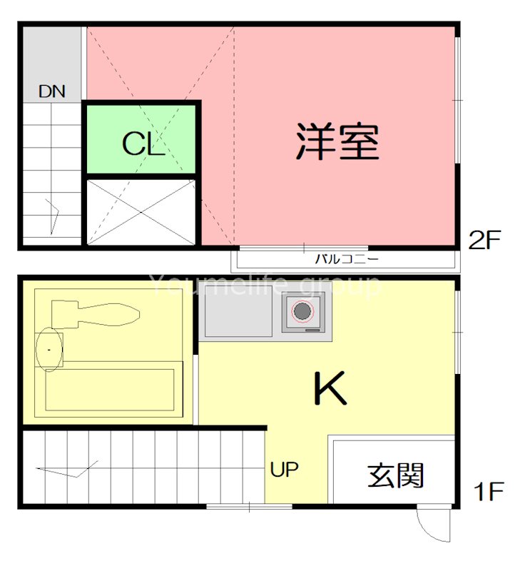ALBA小田原四番館（アルバ） 102号室 間取り