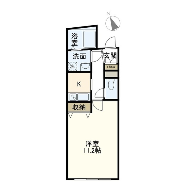 エストコート 102号室 間取り
