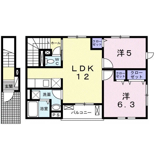 ルアナ 202号室 間取り