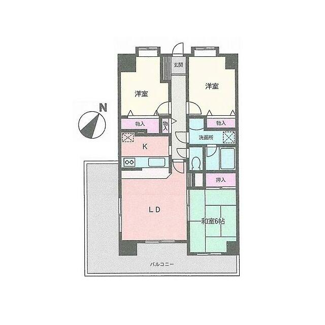 グレイス石塚 201号室 間取り