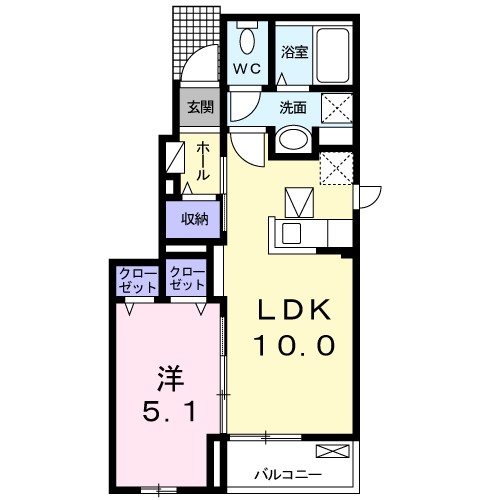 マーガレット ガーデン 101号室 間取り