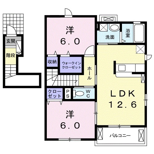 セレーノ湘南 201号室 間取り