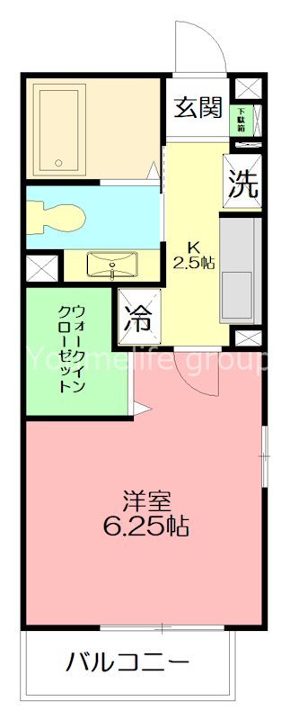 グランモア柳川Ｂ 201号室 間取り