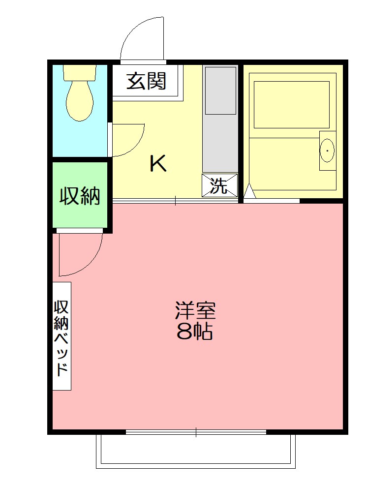 MTY43 101号室 間取り