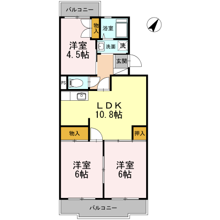 コンフォート鵠沼Ⅰ 106号室 間取り