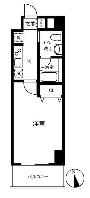 Ｆ．Ｈ．Ｄビル 406号室 間取り