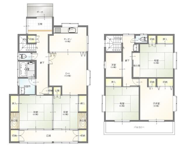 二宮町山西貸家 間取り