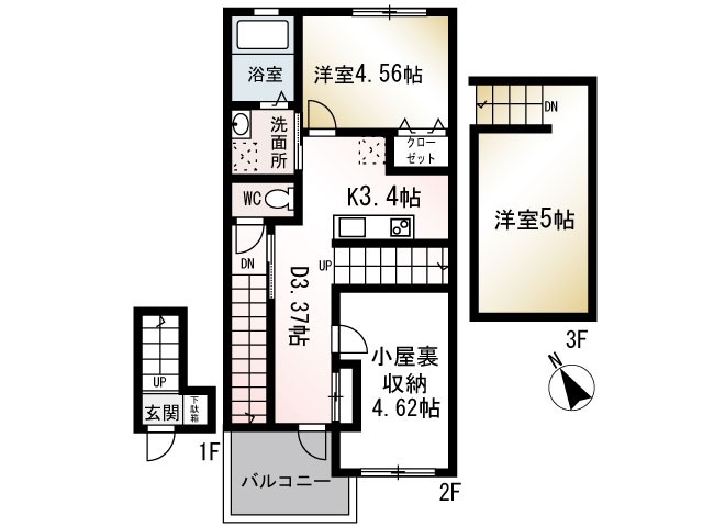 eufonia tres (ユーフォニア トレス) 203号室 間取り