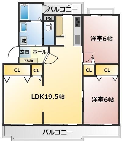 ＶＩＬＬＡＧＥ森の里　Ａ号棟 103号室 間取り