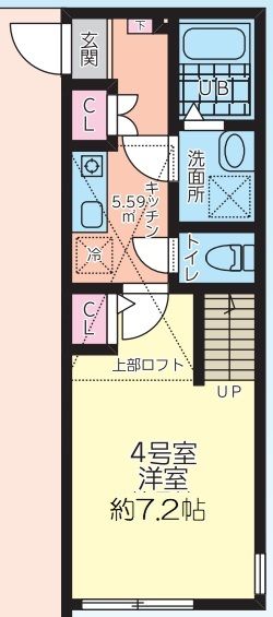 HaleLuana厚木関口 104号室 間取り