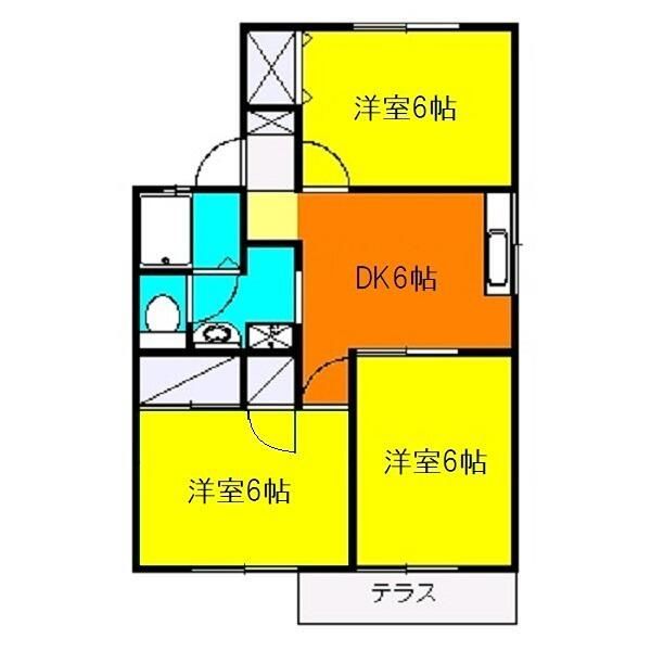 サンライトハイツ 103号室 間取り