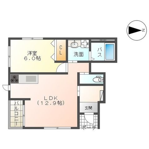 コンフォール 101号室 間取り