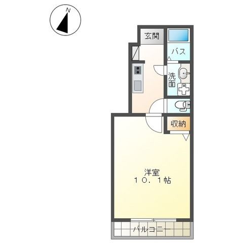 ナディア平塚Ⅱ 0101号室 間取り