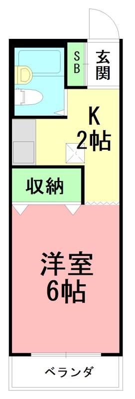 リバーハイムⅠ 202号室 間取り