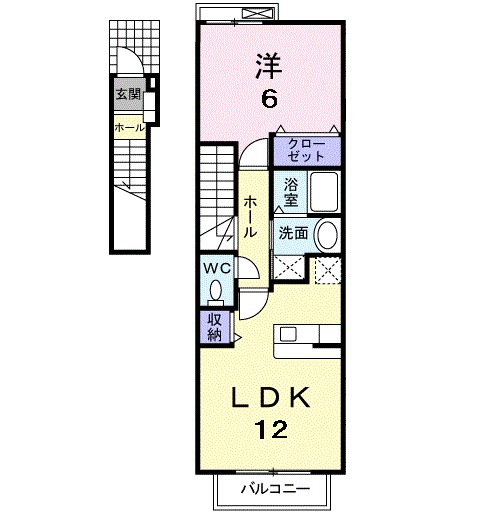 シャネル 203号室 間取り