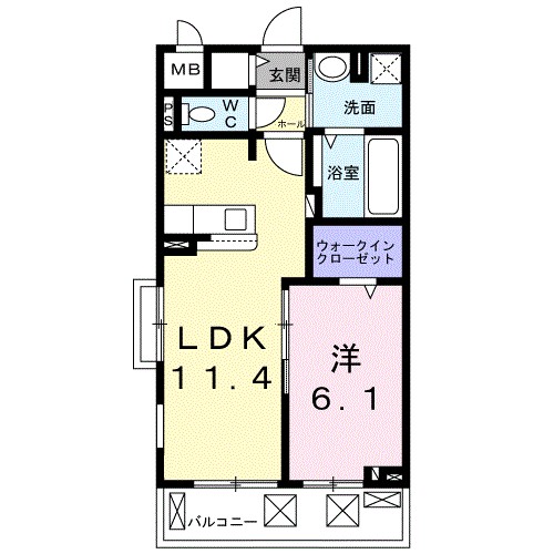 カメリア・ＯＲ 306号室 間取り