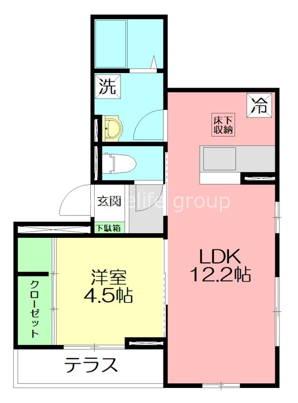 エミグランド愛甲石田 301号室 間取り