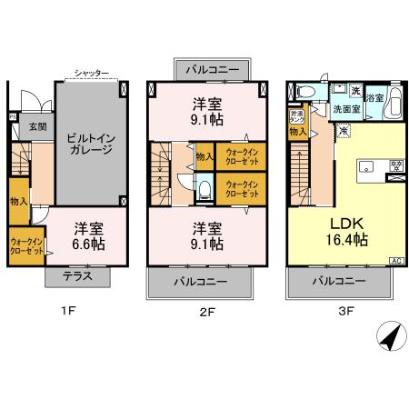 カレッツァⅡ番館 103号室 間取り