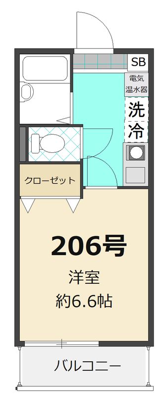 コンフォート由比ヶ浜 206号室 間取り