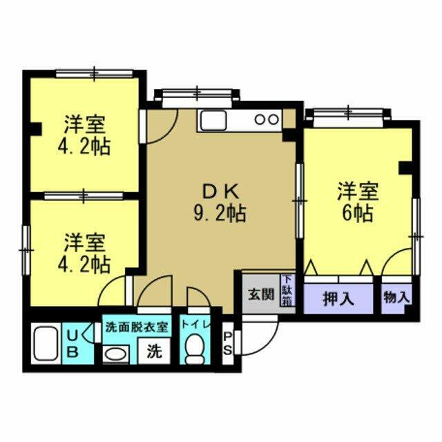 エスポアール湘南 101号室 間取り