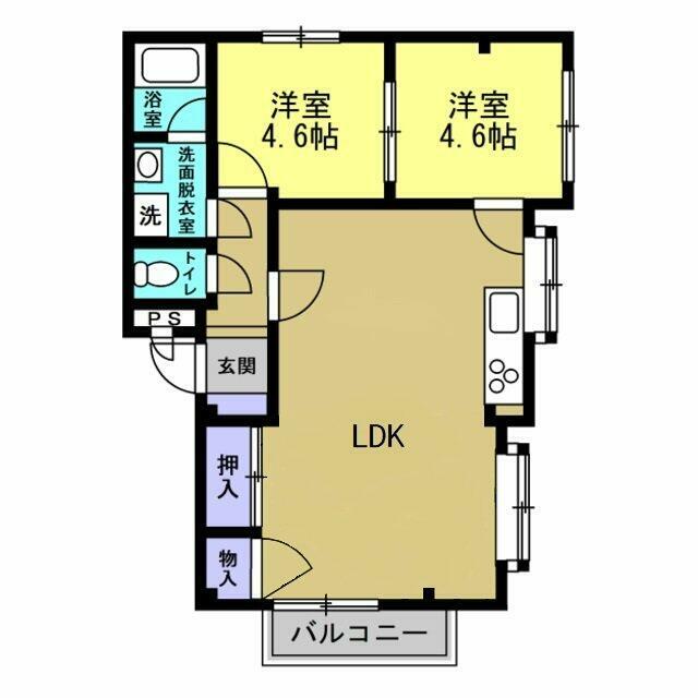 エスポアール湘南 202号室 間取り