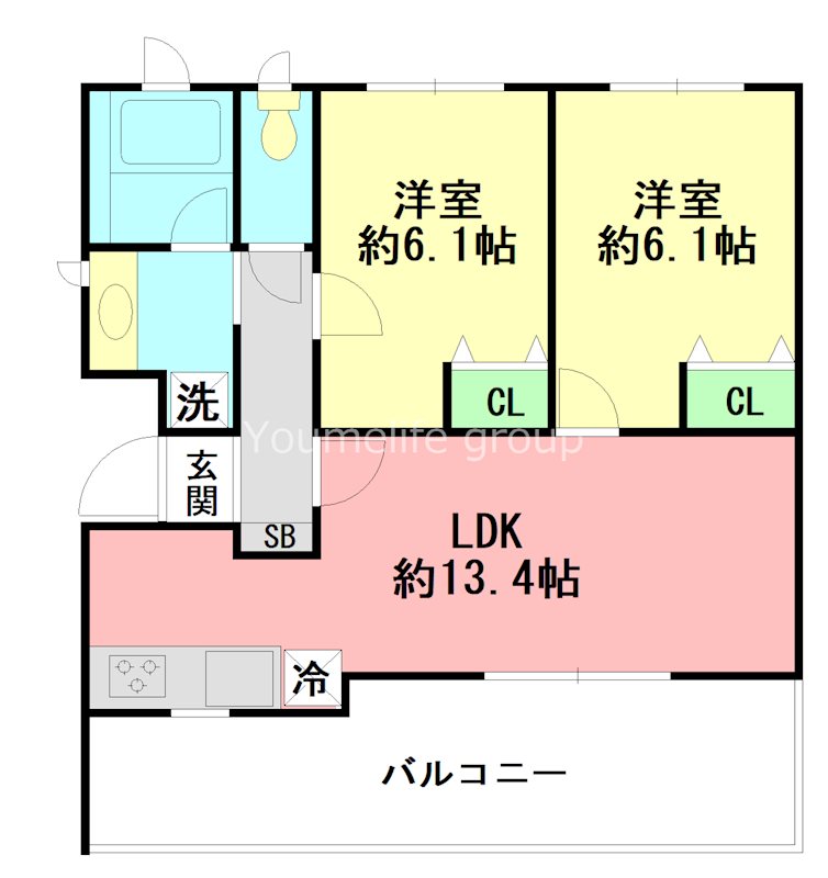 KENZO HAUS yokodai 306号室 間取り
