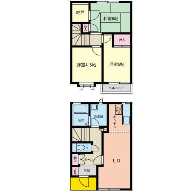 サザンヒルズ港南台 D-102号室 間取り