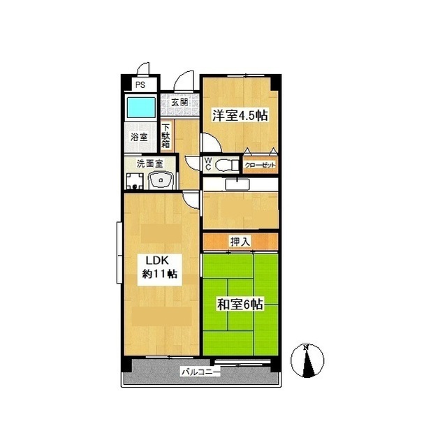 セントラーレ鳥が丘 407号室 間取り