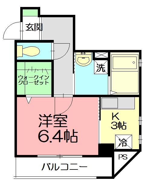ヴィラニコット 402号室 間取り