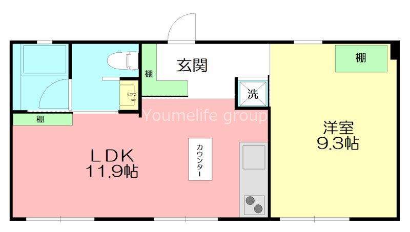 ロジュマン山田 102号室 間取り
