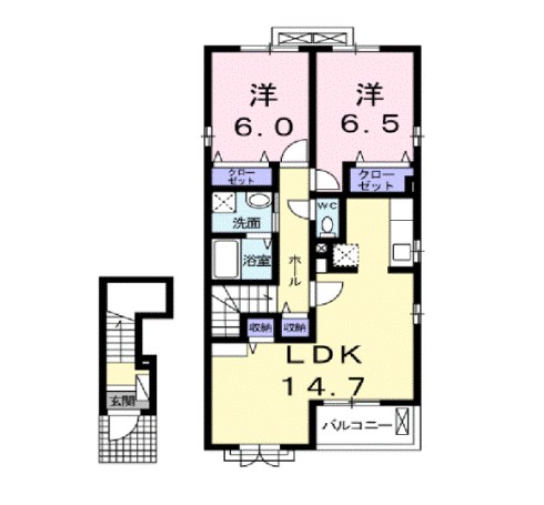 プレシュ鎌倉 201号室 間取り