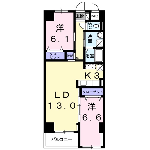 グランド　リーフ 703号室 間取り