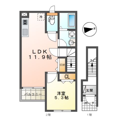ジャルディーノ　Ｆ-one 間取り