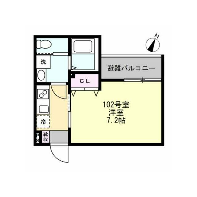 ベイルームコート辻堂 102号室 間取り