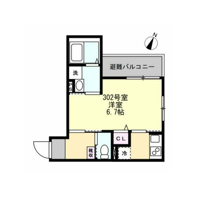 ベイルームコート辻堂 302号室 間取り