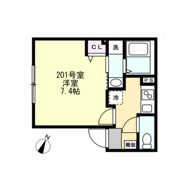 ベイルームコート辻堂 201号室 間取り