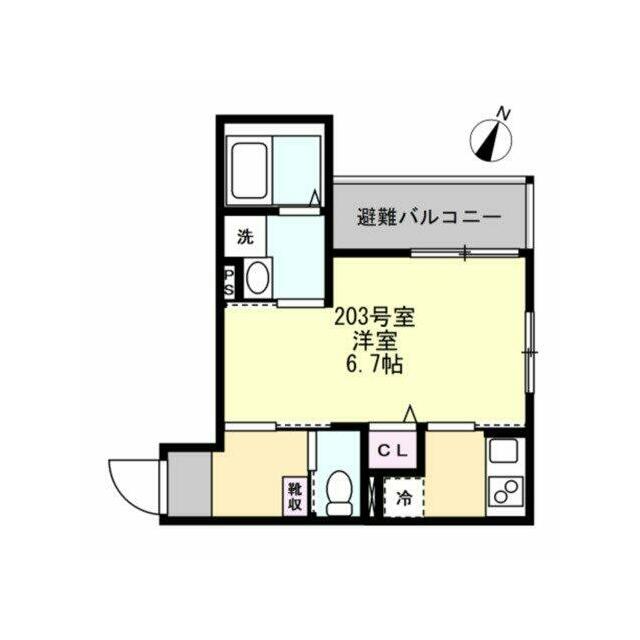 ベイルームコート辻堂 203号室 間取り