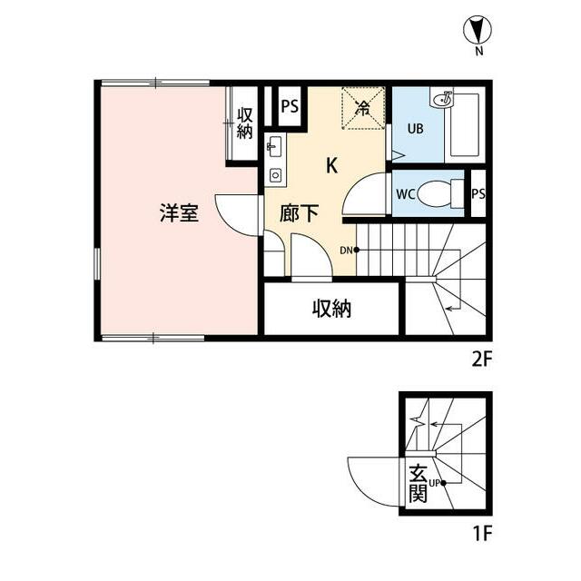 北金目2丁目アパート 201号室 間取り