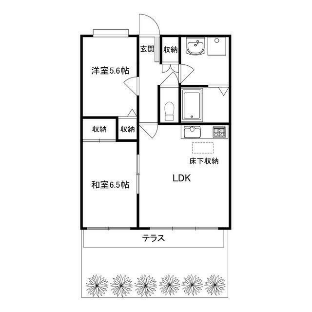 プラジャ鵠沼 102号室 間取り