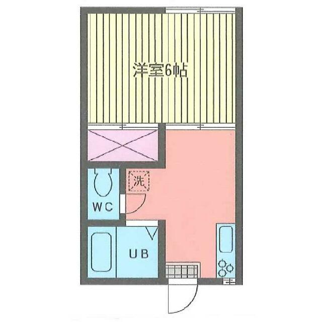 聚楽ハイツ 2-C号室 間取り