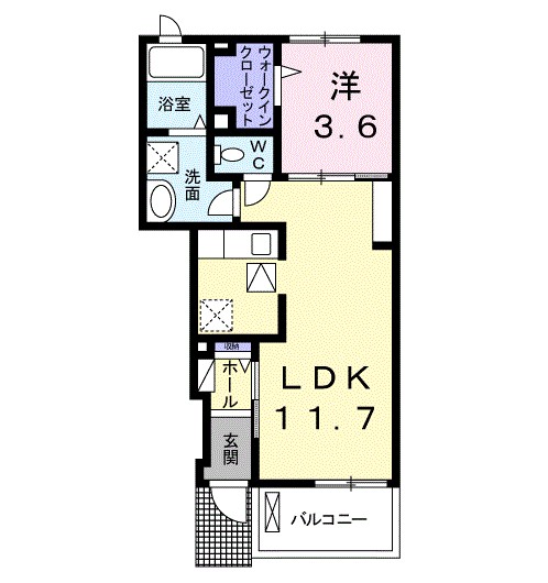 ネオグレイス 103号室 間取り
